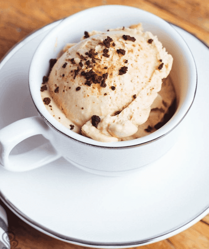 Sorvete cremoso de café